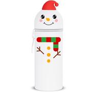 QRKPVHD Trousse 2 en 1 en Couleur Animaux Silicone Souple Cartoon Trousse Porte-Stylo de Table Thème Trousse, Sac de Papeterie de Bureau pour Étudiant Scolaire Cadeaux (yetis)