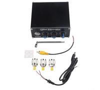 QRM pour bandes RF 1-30 MHz, réglage de phase et amplification, boîtier en aluminium avec panneaux FR4, contrôle PTT pour radio radio avec antenne et câble Noir 125 x 110 x 51 mm