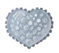 QRONCES Gaufrage Nail Art Moule 3D Silicone Sculpture Moule Acrylique UV Gel Nail Art Silicone Moule Bricolage Fille Nail Art Outil Embossing Mold