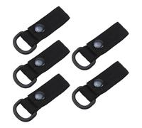 QRONCES Lot de 5 mousquetons en nylon avec anneaux en D - Porte-clé - Fixation pour ceinture de randonnée - Mousqueton - Clip pour passant de ceinture
