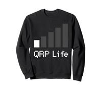 QRP Life Minimalist Low Power Ham Radio Signal Art Sweatshirt