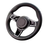 QRPTMBNF Housse de Volant en Cuir Compatible avec Porsche Cayenne S, Macan | Leather Compatible avec Porsche Cayenne Base, E-Hybrid S, 918 Spyder, 718 Boxster, Cayman, 911(White)