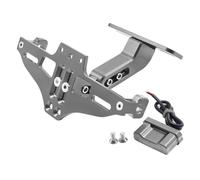QRPTMBNF Support de Plaque d'immatriculation Compatible avec Honda CBR125R | LED Light Tail Tidy Eliminator Compatible avec Honda 954, 600 F4i, 650F, 650R, 1100XX, 1000F, 600RR, 1000RR(Gray)