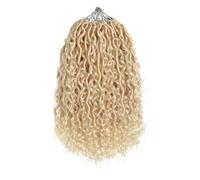 QRSTUVXZY 3 paquets de cheveux au Crochet Goddess Locs, perruques bou s de Style Boho River de 14 pouces for femmes, cheveux tressés synthétiques légers Hair Extensions(Blonde)