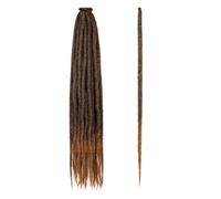QRSTUVXZY Dreadlocks faits à la main de 36 pouces, longues perruques synthétiques tissées à la main de 0,6 cm de largeur Hair Extensions(1BT27#)