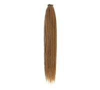 QRSTUVXZY Extensions de dreadlocks synthétiques, 20 mèches, 0,6 cm de largeur, tresses au crochet à une extrémité, faites à la main, for femmes et hommes Hair Extensions(#27,24inch)