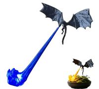 QRTHOTAXIS Dragon Book Nook Light, 3D Printed Flying Fire-Breathing Bookshelf Decor, Fire-Breathing Fantasy Shelf Decor, Two Sizes Options