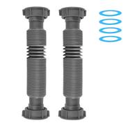 QruiLanTu Tuyau d’évacuation flexible 1½" pour évier,tube de vidange extensible 25,4 à 62 cm,rallonge réglable sous évier en PP épaissi pour cuisine,salle de bain et camping-car(2 pièce)