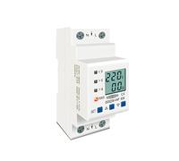 QRUYHBAJU Dispositif de Protection réglable Contre Les surtensions et Les sous-tensions sur Rail DIN, Limite de Courant, voltmètre, kWh 63 A, 80 A, 110 V, 230 V(63A Top Input)