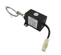 QRUYHBAJU Dispositif de Sortie normalement fermé 12V, électrovanne d'arrêt 24V, Type de Traction magnétique, 1 pièce(with Bracket,12V)