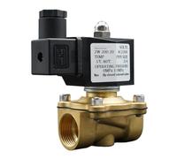 QRUYHBAJU Électrovanne à Eau normalement fermée, vannes en Laiton 220 V, 12 V, 24 V, vanne à Membrane for air, Eau et gaz, 1/4", 3/8", 1/2", 3/4", 1", 2"
