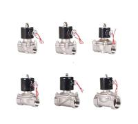 QRUYHBAJU Électrovanne électromagnétique en Acier Inoxydable, 0,5 "-2", 12V 24V 220V 110V, électrovanne normalement fermée for Eau, Huile, Air, Vapeur(AC110V,DN15)