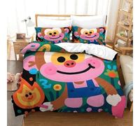 QRWEW Monkey Housse De Couette Enfant,Imprimé Microfibre Ensemble De Literie avec Housses De Couettes Et Taie d'oreiller avec King（220x240cm）