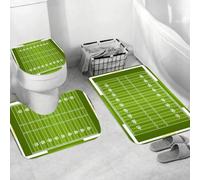 QRWOEAW Ensemble de Tapis de Bain 3 Pièces,Tapis de Salle de Bain Antidérapant et Lavable,Affiche de Lavage de Voiture de Style américain nostalgique, Service Auto,avec Couvercle de WC pour Toilettes
