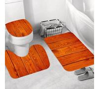 QRWOEAW Ensemble de Tapis de Bain 3 Pièces,Tapis de Salle de Bain Antidérapant et Lavable,Geste de la Main d'une Femme d'affaires : on Peut Le Faire, Style Pop Art,avec Couvercle de WC pour Toilettes