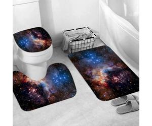 QRWOEAW Ensemble de Tapis de Bain 3 Pièces,Tapis de Salle de Bain Antidérapant et Lavable,Un Lynx d'europe dans la Neige. Froid Hivernal, février, Norvège.,avec Couvercle de WC pour Toilettes