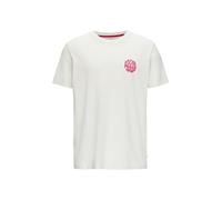 QS 2146165 T-Shirt avec imprimé sur la Poitrine et Le Dos, Blanc 01d0, S Homme