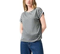 QS 2175388 T-Shirt à Rayures, Bleu, M Femmes