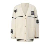 QS Cardigan crème / noir, Taille XL