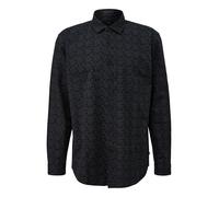 QS Chemise bleu clair / noir, Taille M