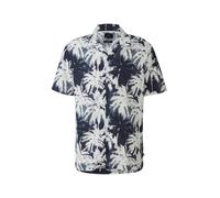 QS Chemise bleu marine / saphir / blanc cassé, Taille XS