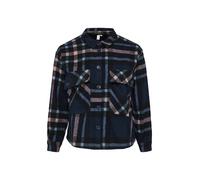 QS Chemisier bleu foncé / rosé / noir / blanc, Taille 5XL