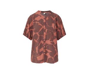 QS Chemisier brun foncé / orange, Taille XS