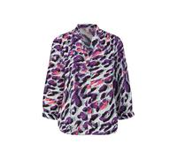 QS Chemisier écru / bleu cyan / violet / noir, Taille XS