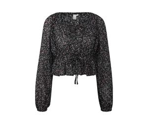 QS Chemisier menthe / vert foncé / rose / noir, Taille M