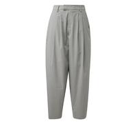 QS Pantalon à pince gris chiné / blanc, Taille 54