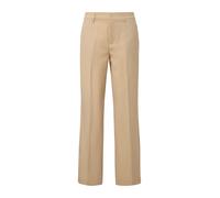 QS Pantalon à plis camel / blanc, Taille 40