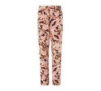 QS Pantalon marron / rose / noir / blanc, Taille 38
