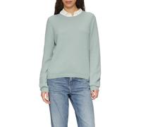 QS Pull tricoté avec Structure en mélange de Viscose, Vert Sauge, XXL
