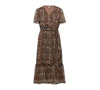 QS Robe beige / marron / chocolat, Taille 32