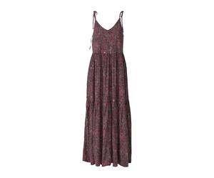 QS Robe vert clair / mauve / orange / noir, Taille 38