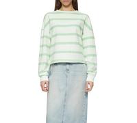 QS Sweat-shirt vert clair / blanc, Taille XXL