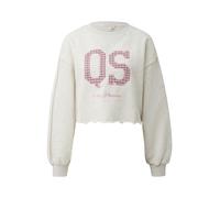 QS Sweat-shirt crème / rose clair / noir, Taille XXL