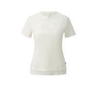 QS T-shirt crème / rosé, Taille L