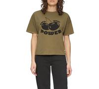 QS T-Shirt imprimé avec épaules superposées, Vert Olive, L