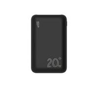 QS58 - Banque d'alimentation - 20000 mAh - 77 Wh - 20 Watt - 3 A - PD, QC 3.0 - 3 connecteurs de sortie (2 x USB, 24 pin USB-C) - noir