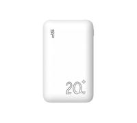 QS58 - Banque d'alimentation - 20000 mAh - 77 Wh - 20 Watt - 3 A - PD, QC 3.0 - 3 connecteurs de sortie (2 x USB, 24 pin USB-C) - blanc