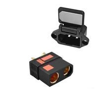QS8-S Spark for proof for battery Connector High Power for RC Boat Helicopter 130 Gold Contacts Black 26x31mm (QS8-S femelle)