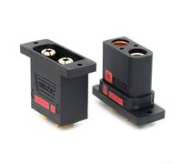 QS8P-U Connecteur pour batterie de modèle d'avion - Borne mâle / femelle en laiton doré, protection contre les étincelles haute intensité 110 A 500 V, 8-12 AWG pour stockage d'énergie extérieur (mâle)