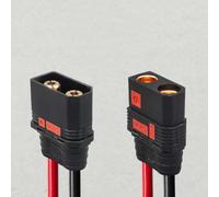 QS8S AntiSpark Adaptateur de connecteur de câble 8 AWG avec cuivre plaqué or, offrant une connexion pour les systèmes de batterie jusqu'à 3060 W de puissance (mâle + femelle)