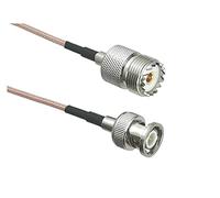 QSBVSO 1 PCS Rg316 Câble Uhf pl259 SO239 Compatible With SMA/UHF/BNC Connecteur de jack mâle et femelle Rf Pigtail Jumper 4inch ~ 10ft(Type 7-1Pcs,20inch (50CM))