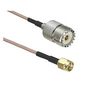 QSBVSO 1 PCS Rg316 Câble Uhf pl259 SO239 Compatible With SMA/UHF/BNC Connecteur de jack mâle et femelle Rf Pigtail Jumper 4inch ~ 10ft(Type 4-1Pcs,20inch (50CM))