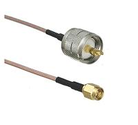 QSBVSO 1 PCS Rg316 Câble Uhf pl259 SO239 Compatible With SMA/UHF/BNC Connecteur de jack mâle et femelle Rf Pigtail Jumper 4inch ~ 10ft(Type 1-1Pcs,20inch (50CM))