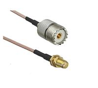 QSBVSO 1 PCS Rg316 Câble Uhf pl259 SO239 Compatible With SMA/UHF/BNC Connecteur de jack mâle et femelle Rf Pigtail Jumper 4inch ~ 10ft(Type 3-1Pcs,20inch (50CM))