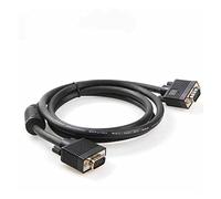 QSBVSO 1 pièce de 1,5 mètre Pc Moniteur d'ordinateur mâle à mâle 15 Broches VGA M/m Cordon de câble Noir Compatible with PC TV, SVGA analogique 1920 x 1080p