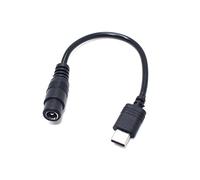 QSBVSO 1 pièces 90/180 degrés convertisseur d'adaptateur d'alimentation CC Type-c mâle à 5.5x2.1mm connecteur Femelle for Ordinateur Portable Ordinateur Portable(Straight Adapter)